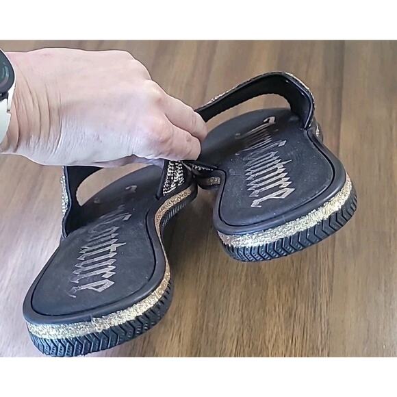 JUICY COUTURE Yippy Animal Print Slides – Black – Size 7.5 – Sandals GUC - Picture 7 of 8